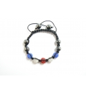 Red, White and Blue Shamballa Bracelet